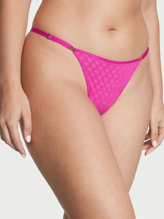 Victoria's Secret Icon by Victoria's Secret Lace Adjustable String Thong Panty