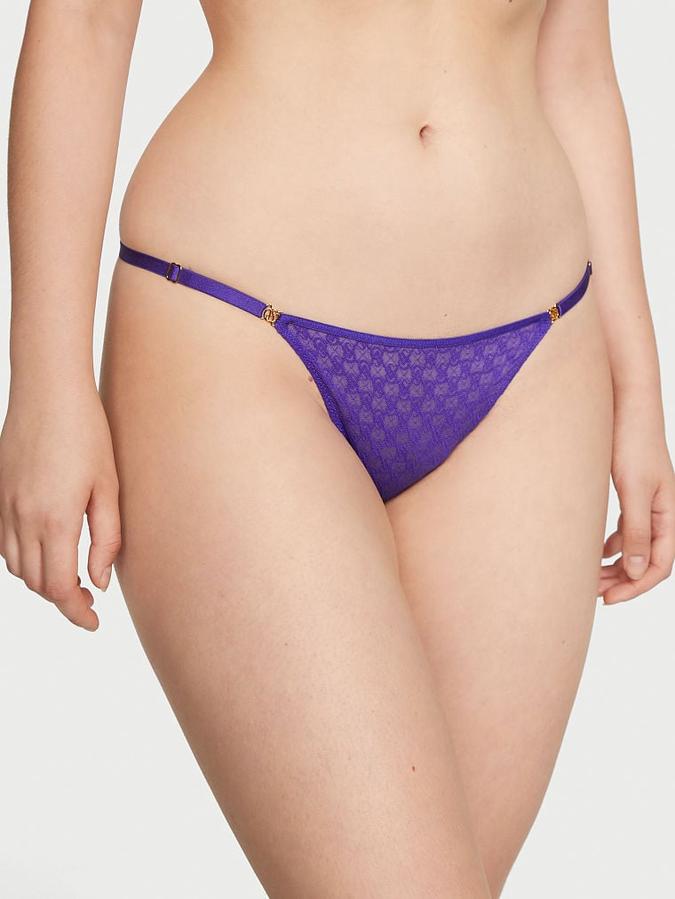 Victoria's Secret Icon by Victoria's Secret Lace Adjustable String Thong Panty