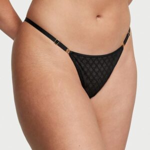 Victoria's Secret Icon by Victoria's Secret Lace Adjustable String Thong Panty .