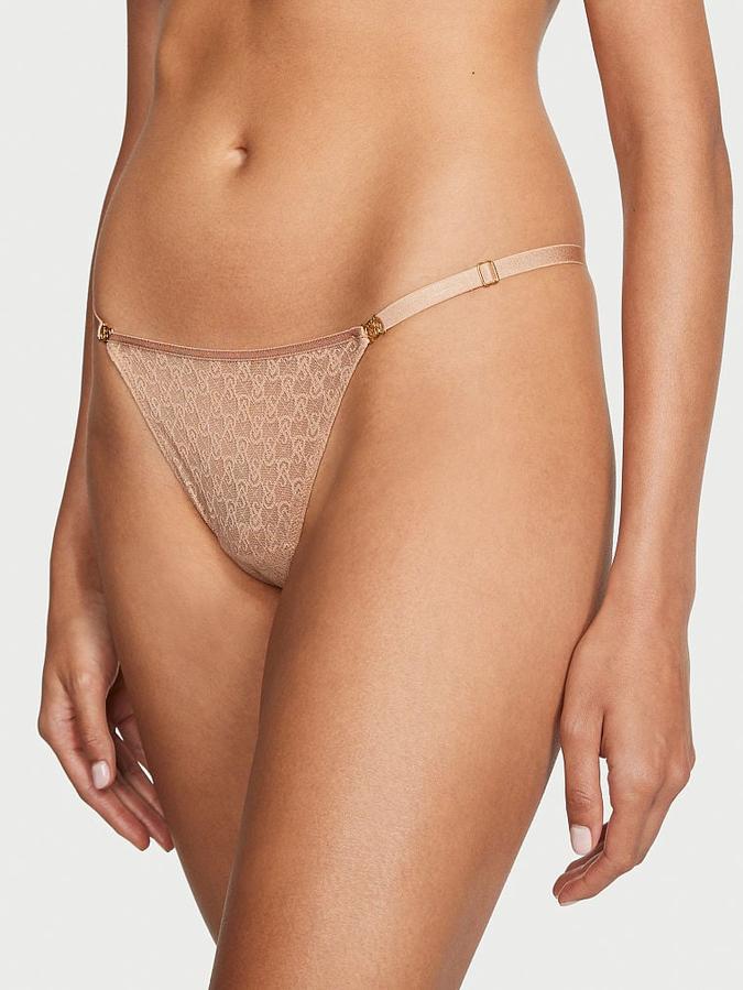Victoria's Secret Icon by Victoria's Secret Lace Adjustable String Thong Panty