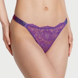 Victoria's Secret Shine Strap Lace Thong Panty