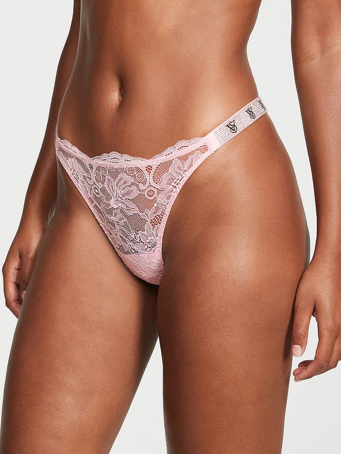 Victoria's Secret Shine Strap Lace Thong Panty