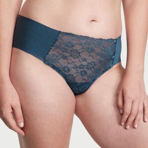 Victoria's Secret Shimmer Lace-Inset No-Show Cheeky Panty