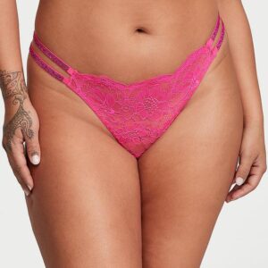 Victoria's Secret Double Shine Strap Lace Thong Panty