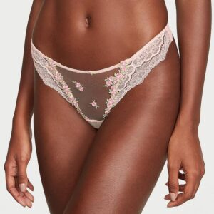 Victoria's Secret Rosebud Embroidery Thong Panty