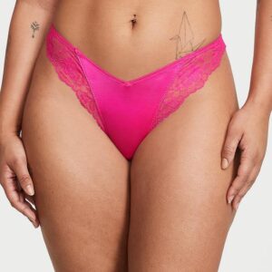 Victoria's Secret Lace-Trim High-Leg Thong Panty