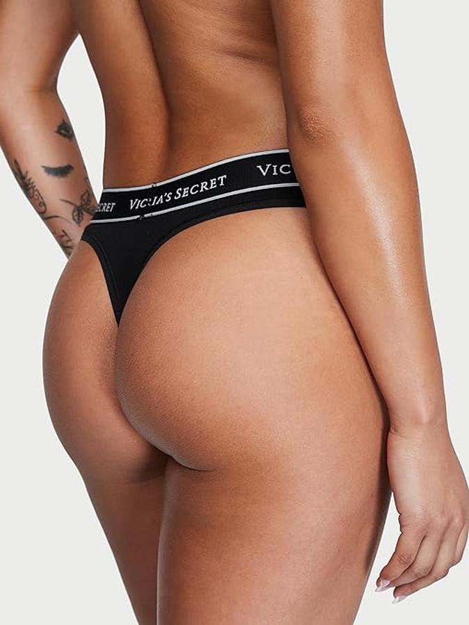 Victoria's Secret Logo Cotton Thong Panty Pack - Image 3
