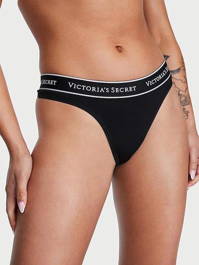 Victoria's Secret Logo Cotton Thong Panty Pack - Image 2