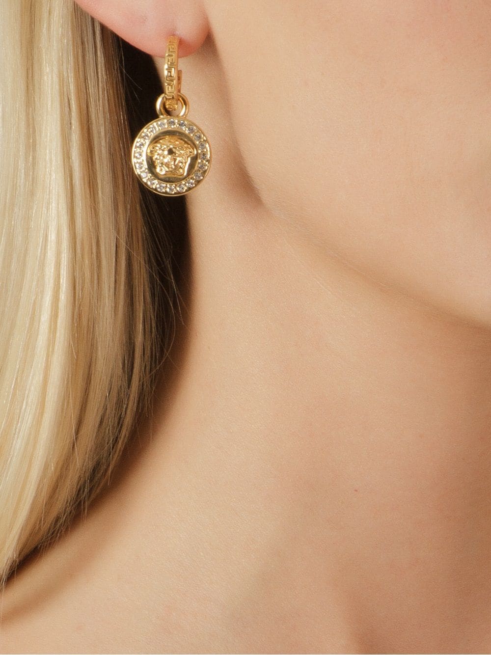 Versace Greca and Medusa drop earrings - Image 2