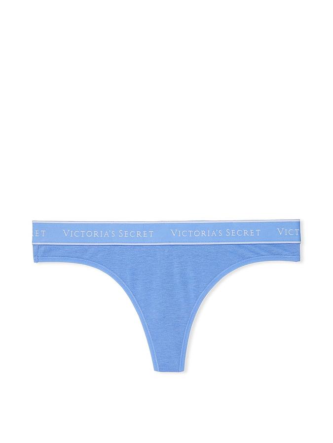 Victoria's Secret Logo Cotton Thong Panty - Image 3