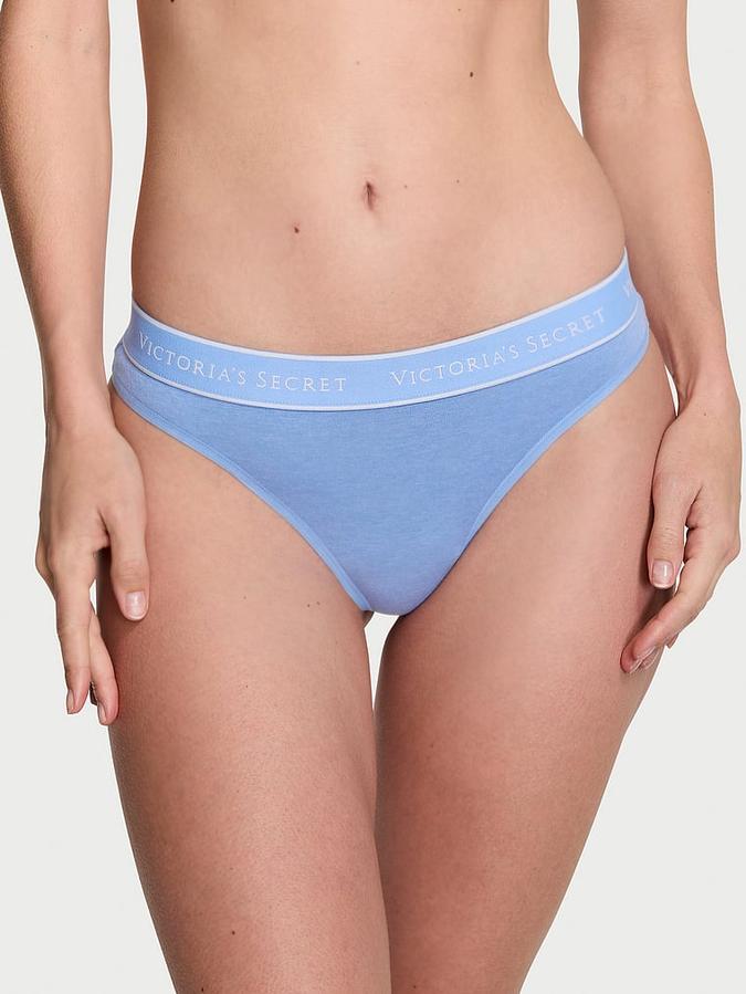 Victoria's Secret Logo Cotton Thong Panty