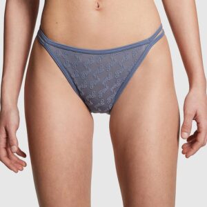 Victoria's Secret Logo Mesh Strappy Cheeky Panty