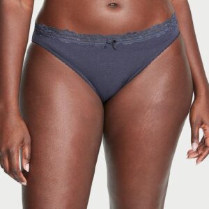 Victoria's Secret Stretch Cotton Lace-Waist Bikini Panty