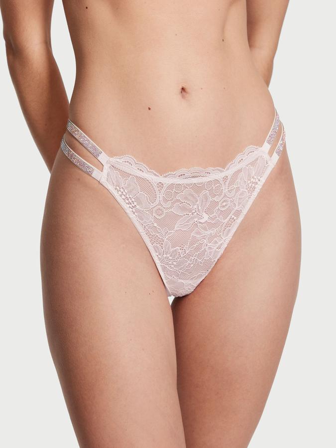 Victoria's Secret Double Shine Strap Lace Brazilian Panty - Image 3