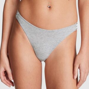 Victoria's Secret Logo Cotton High-Leg Thong Panty