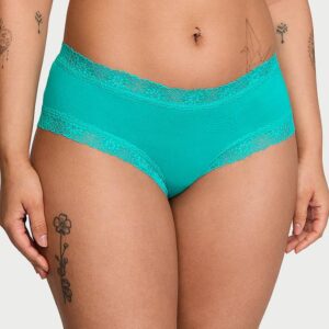 Victoria's Secret Lace-Waist Cotton Cheeky Panty