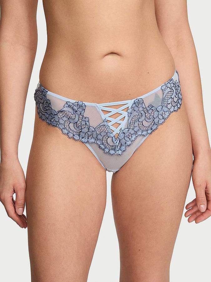 Victoria's Secret Boho Floral Embroidery Brazilian Panty