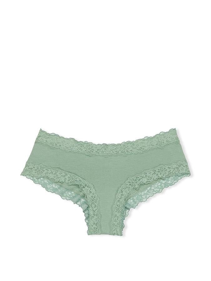 Victoria's Secret Lace-Waist Cotton Cheeky Panty - Image 3