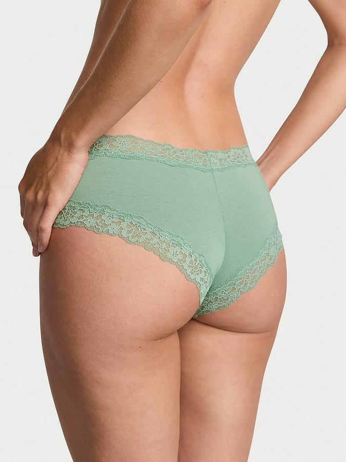 Victoria's Secret Lace-Waist Cotton Cheeky Panty - Image 2