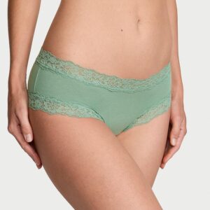 Victoria's Secret Lace-Waist Cotton Cheeky Panty