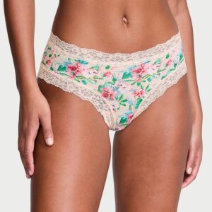 Victoria's Secret  Lace-Waist Cotton Cheeky Panty