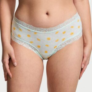 Victoria's Secret Lace-Waist Cotton Cheeky Panty