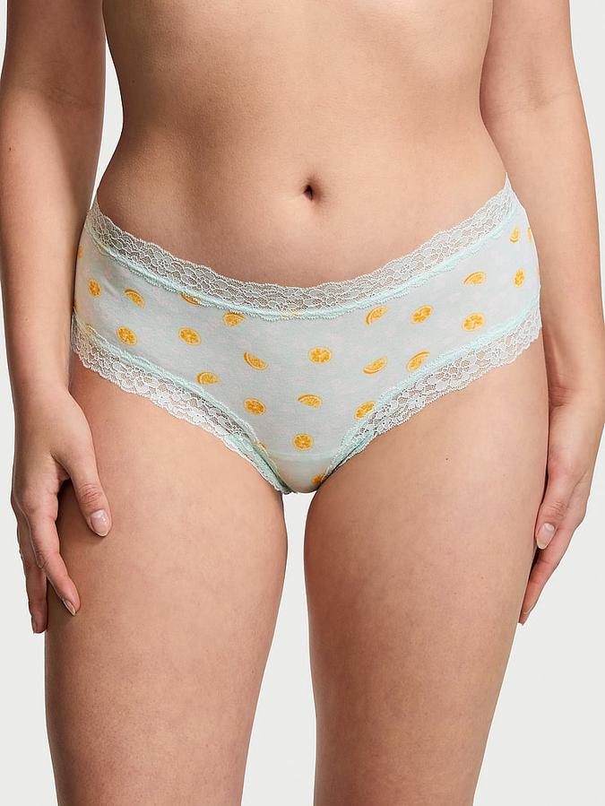 Victoria's Secret Lace-Waist Cotton Cheeky Panty