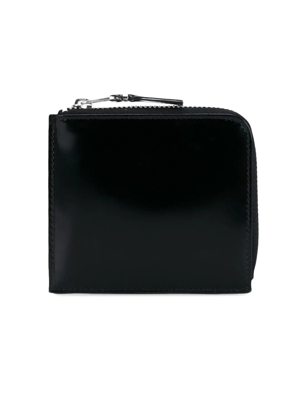 Comme Des Garçons Wallet glossy half-zip wallet
