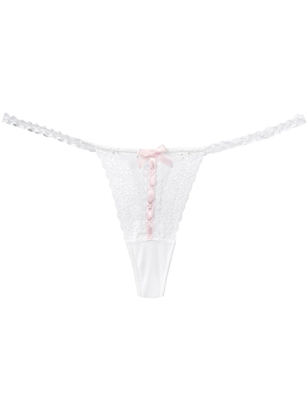 Folies By Renaud Antoinette floral embroidered thong