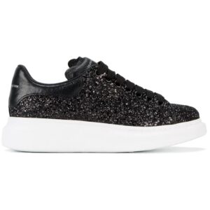 Alexander Mcqueen Oversized glitter lace-up sneakers