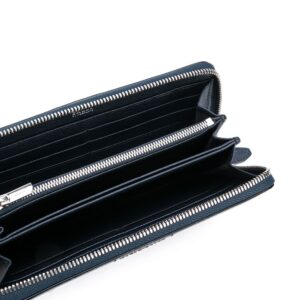 Bally striped zip around wallet