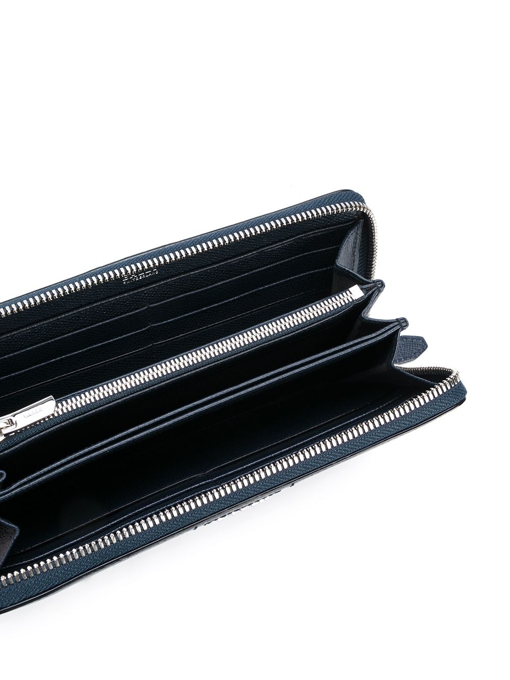 Bally striped zip around wallet