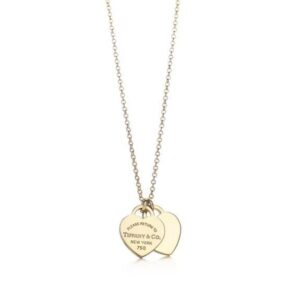 Tiffany Mini Double Heart Tag Pendant