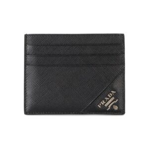 Prada logo plaque cardholder