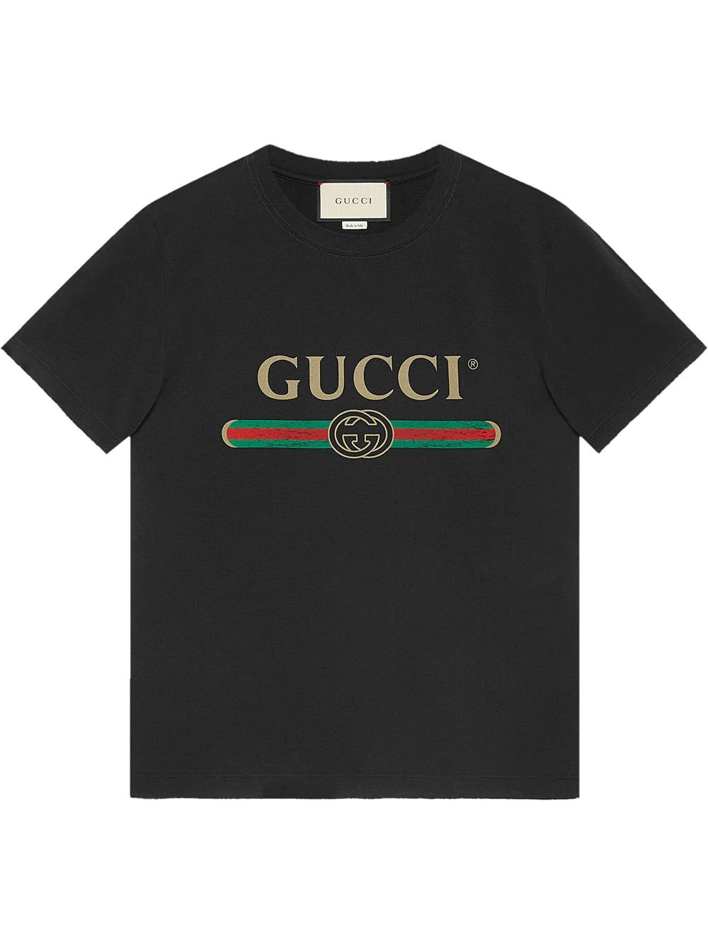 Gucci logo print faded-effect T-shirt