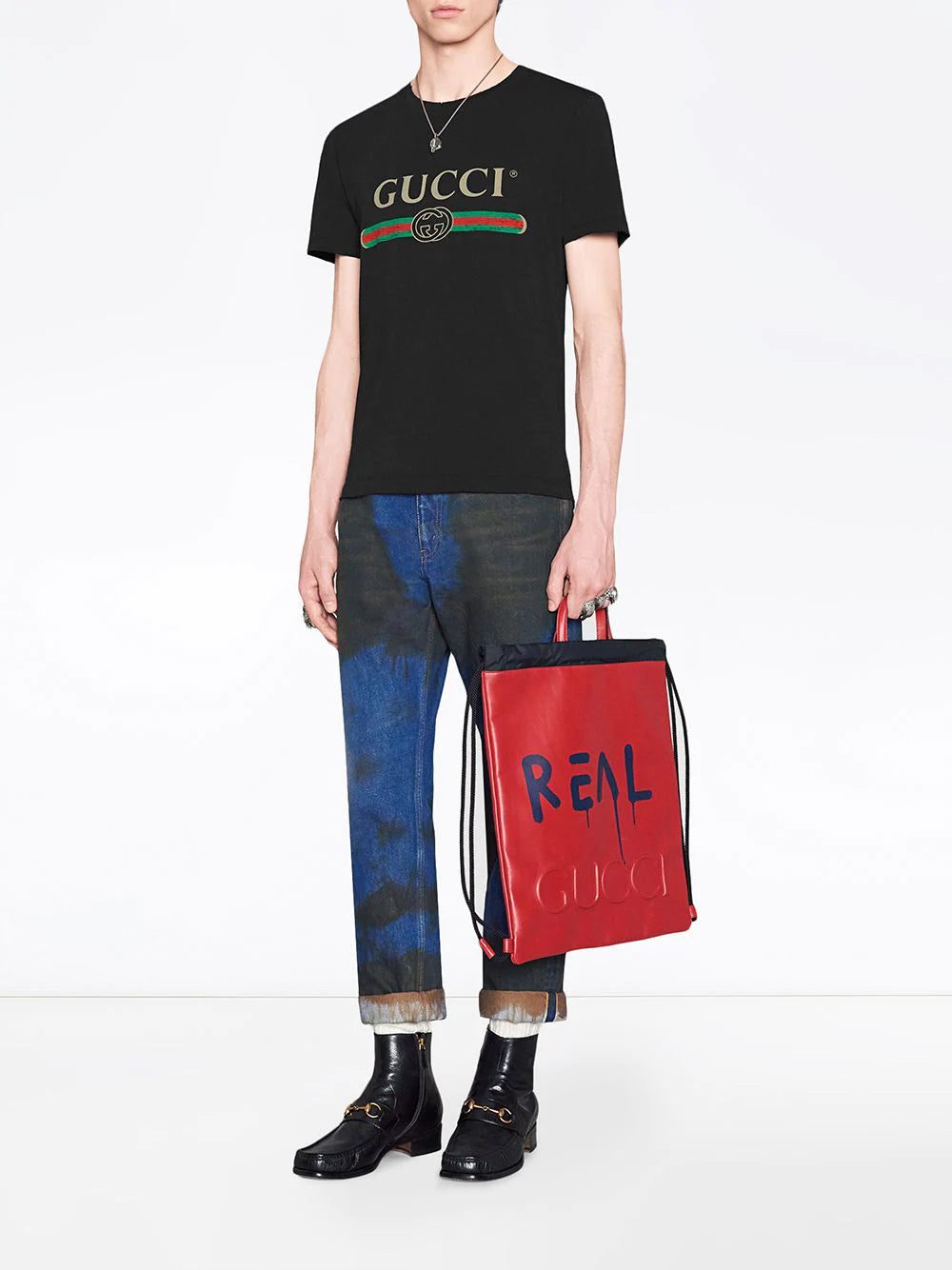 Gucci logo print faded-effect T-shirt - Image 2