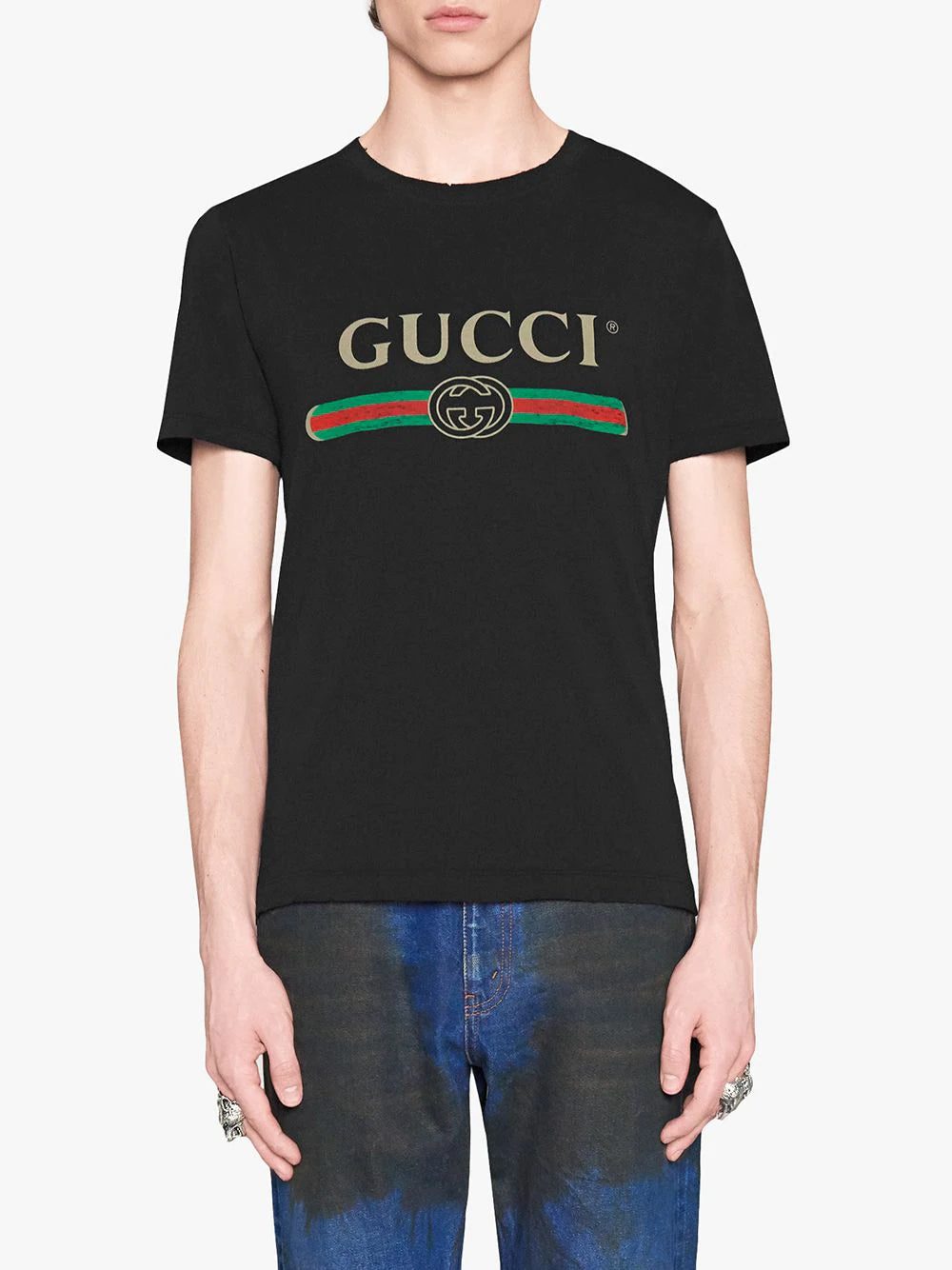 Gucci logo print faded-effect T-shirt - Image 3