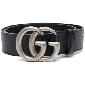 Gucci GG-buckle leather belt