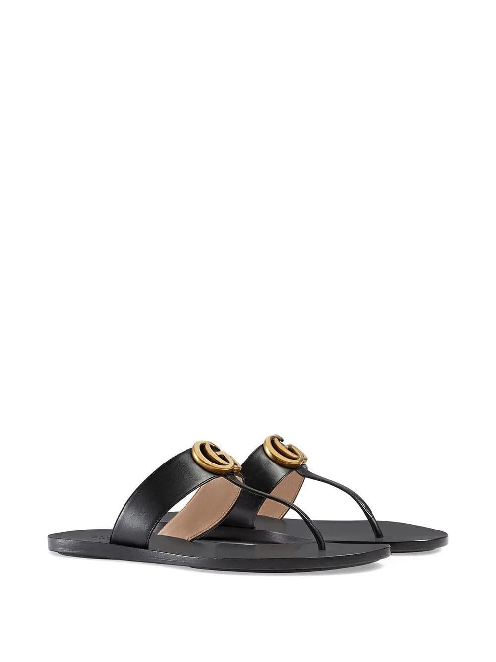 Gucci Double G leather thong sandals - Image 2