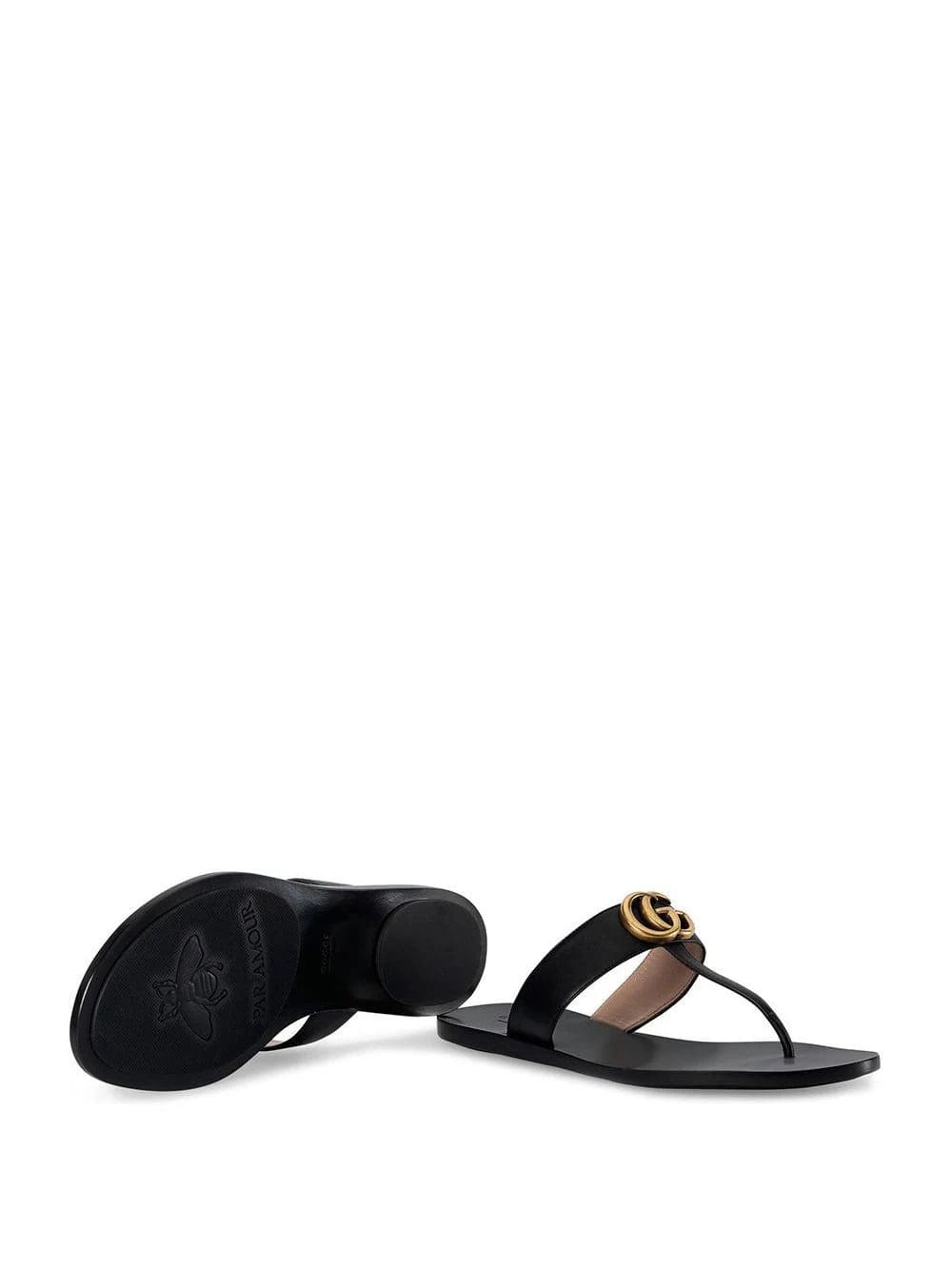 Gucci Double G leather thong sandals - Image 3