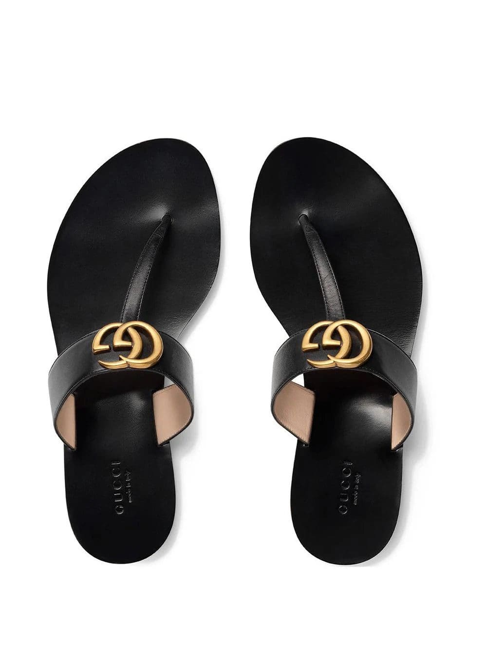 Gucci Double G leather thong sandals - Image 4