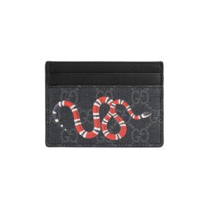 Gucci Kingsnake print GG Supreme card case