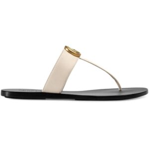 Gucci Leather thong sandals with Double G