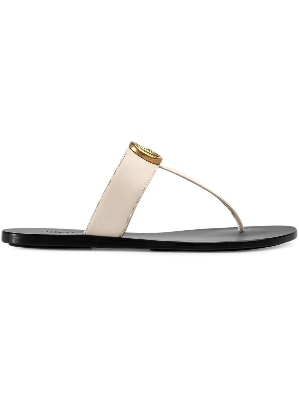 Gucci Leather thong sandals with Double G