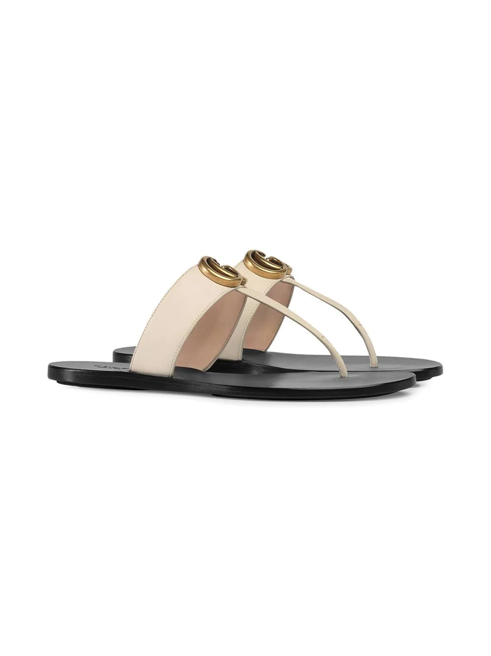 Gucci Leather thong sandals with Double G - Image 3