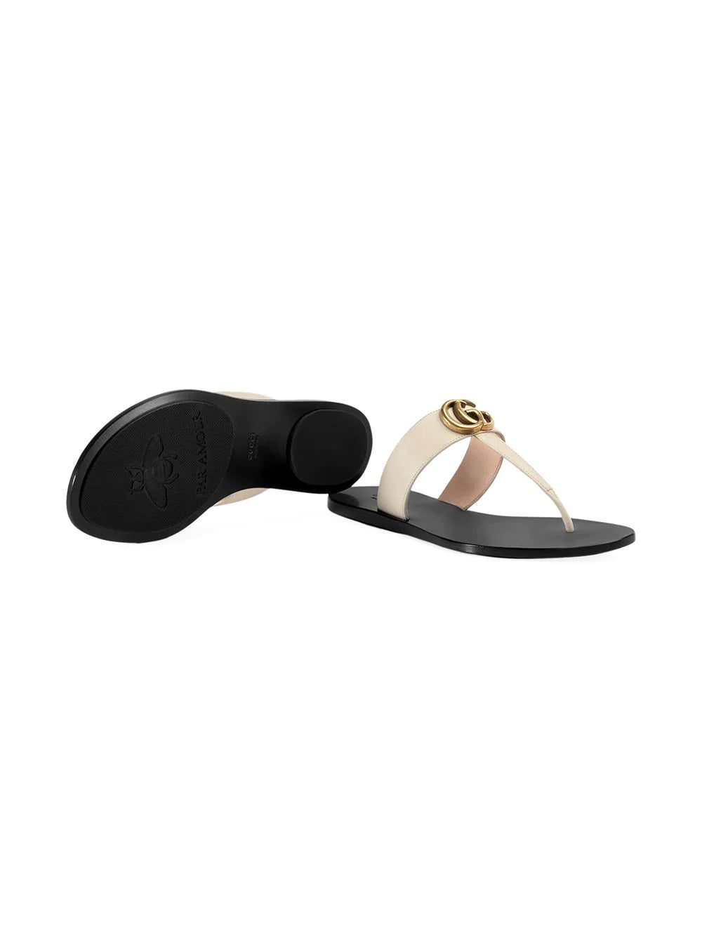 Gucci Leather thong sandals with Double G - Image 4