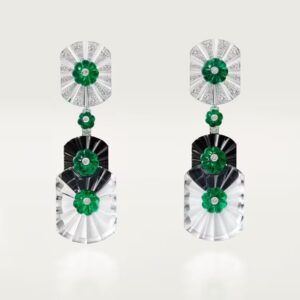 Cartier Sixième Sens par Cartier earrings, rock crystal, paved