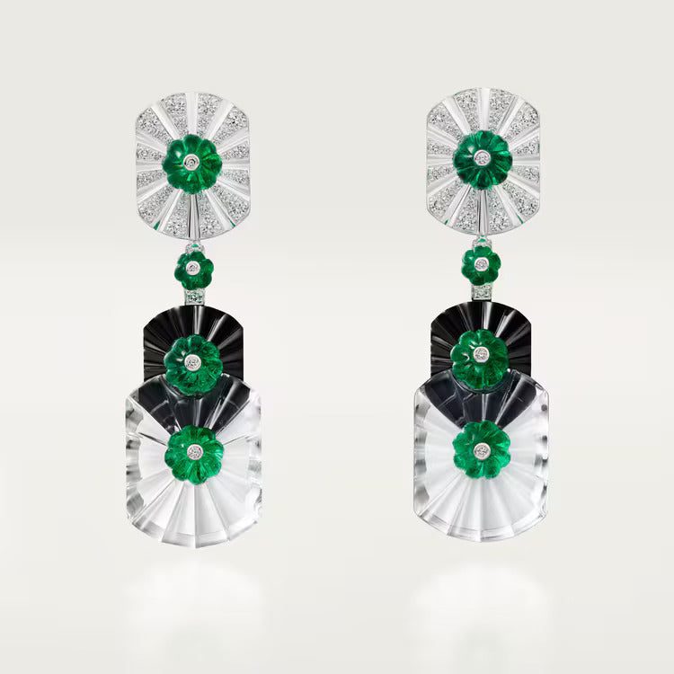 Cartier Sixième Sens par Cartier earrings, rock crystal, paved