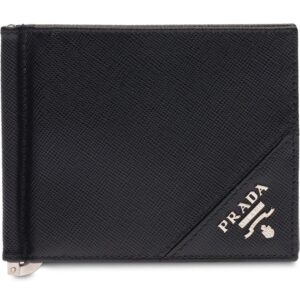 Prada logo plaque wallet