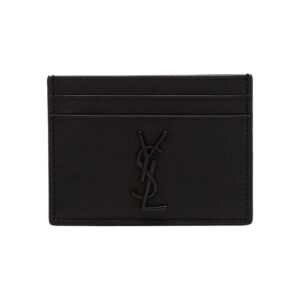Saint Laurent  Monogram logo plaque cardholder